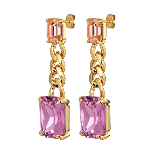 Dyrberg Kern Calla Gold Earrings - Light Rose/Peach